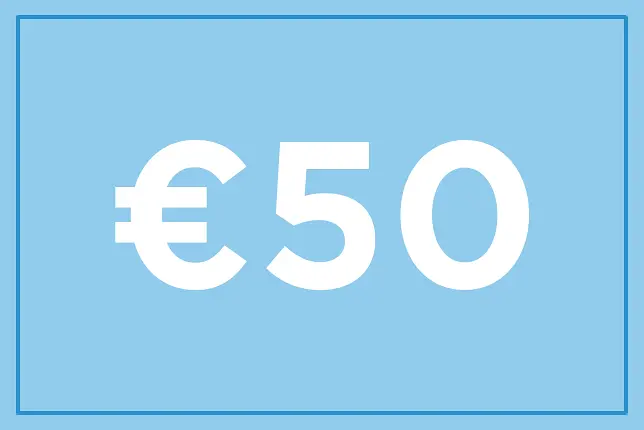 Gavekort på 50 €