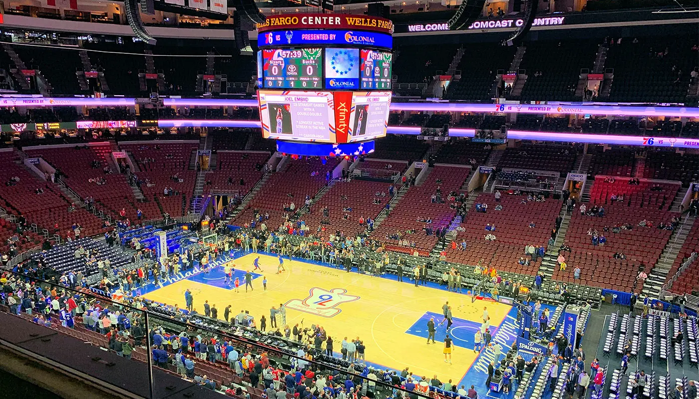 Philadelphia 76ers-billetter - Basketballbanen i Xfinity Mobile Arena