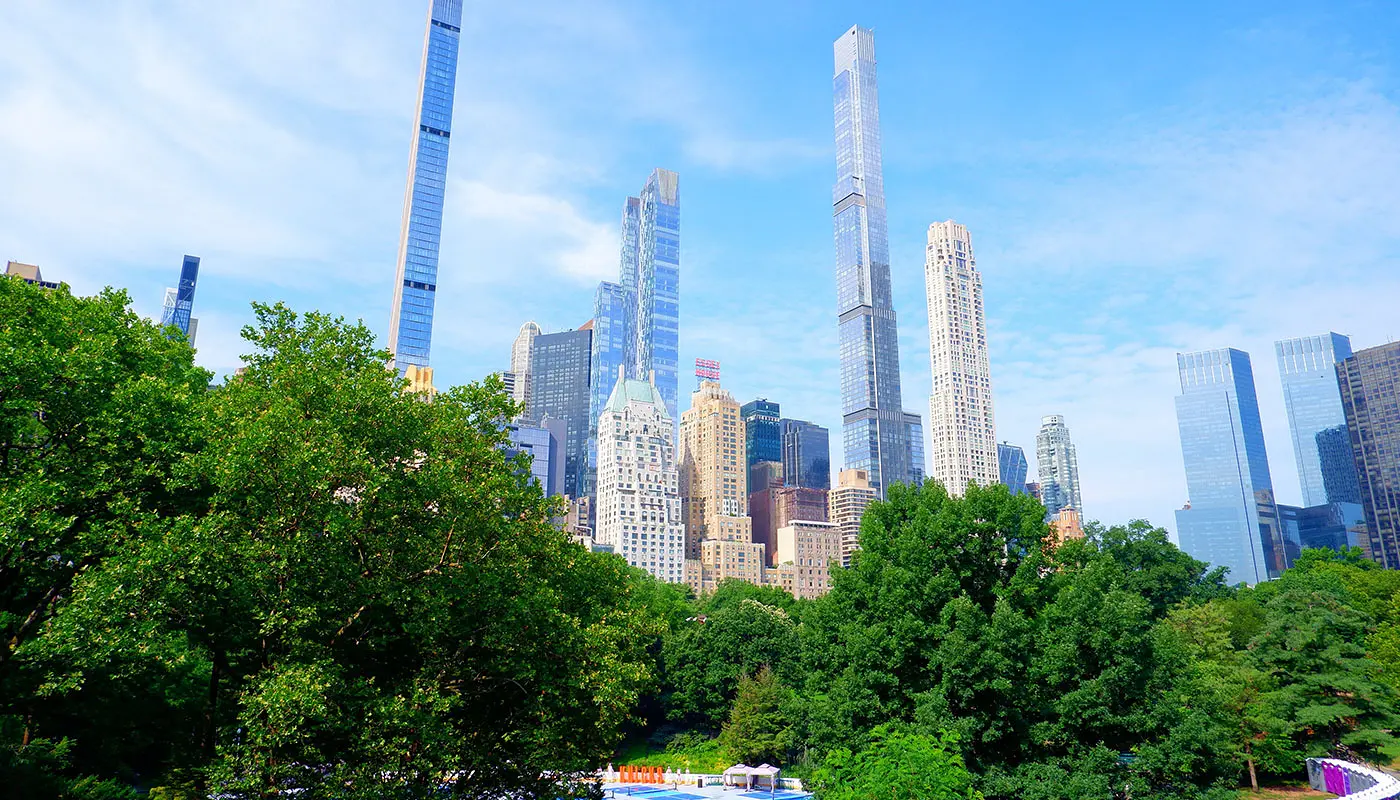 Vandrerute i Central Park i New York - Oversigt over vandreruten